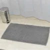 Alfombra Baño Microfibra Liso – Gris Oscuro