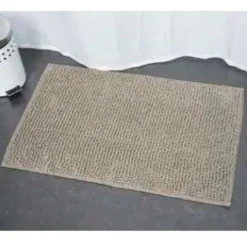 Alfombra Baño Microfibra Liso – Topo