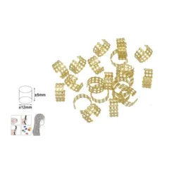 Anillos Para Trenzas Pelo Metal 25pcs