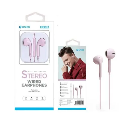 Auriculares Semi-Intrauditivos con Micrófono Rosa