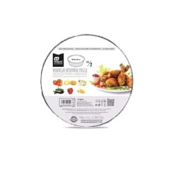 Bandeja Aluminio Con Tapa Pollo Redonda Ø21×5,7cm