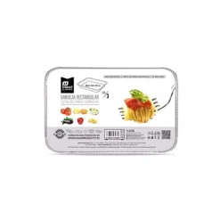 Bandeja Aluminio Con Tapa Rectangular 20,4×11,4×5,5cm