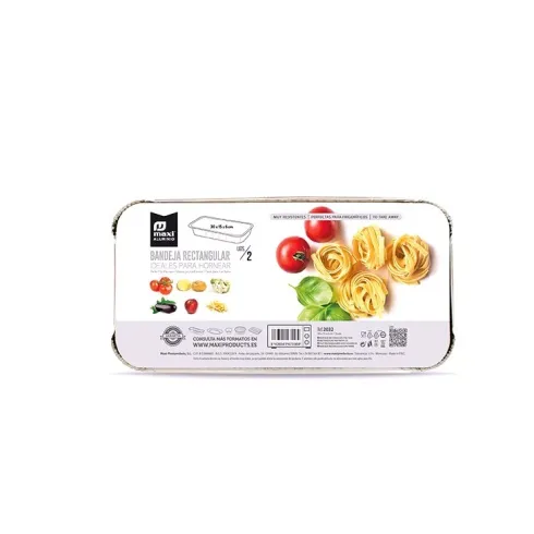Bandeja Aluminio Con Tapa Rectangular 30x15x6,1cm