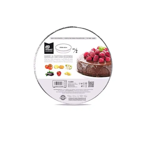 Bandeja Aluminio Con Tapa Redonda Ø23×4,2cm