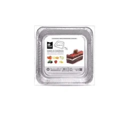 Bandeja Aluminio Cuadrada 20,6×20,6×5,0cm