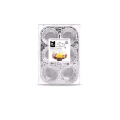 Bandeja Aluminio Cupcakes Rectangular 25,5×17,0x3,6 cm