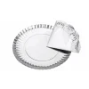 Bandeja Cartón Con Blonda Redonda Plata Ø23cm