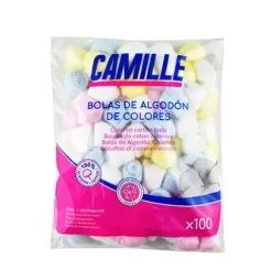 Bolas Algodón Colores 100U
