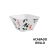 Bol Cuadrado 10x10x6cm Petunia Melamina Brillo La Med