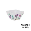Bol Cuadrado 10x10x6cm Sakura Melamina Brillo La Med
