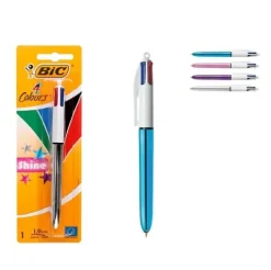 Bolígrafo BIC 4 Colores Shine