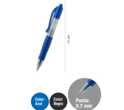 Bolígrafo Gel Azul/Negro