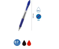 Bolígrafo Gel Rojo/Negro