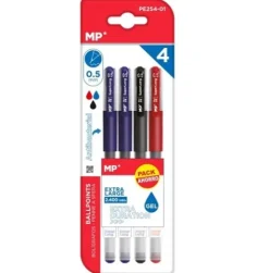 Bolígrafo Tinta Gel Punta 0.5mm 4u