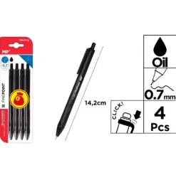 Bolígrafo Tinte Aceite 0.7mm Negro