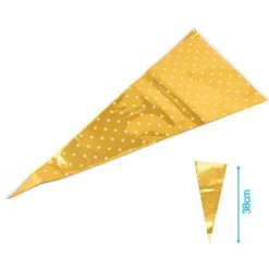 Bolsa Caramelo Estrellas Oro 38CM