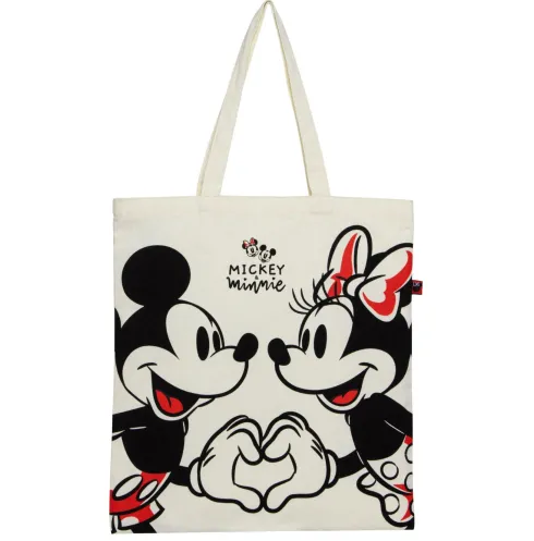 Bolsa Tipo Shopping de Algodón Minnie Mouse