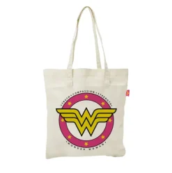 Bolsa Tipo Shopping de Algodón Wonder Woman