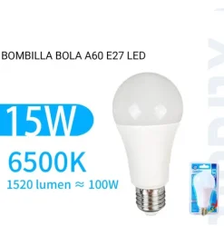 Bombilla Led A60 Bola Luz Fría