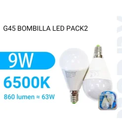Bombilla Led G45 Bola Luz Fría 2PCS