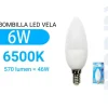 Bombilla Led Vela Luz Fría