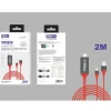 Cable Adaptador HDMI a USB-A y Lightning 2M Rojo