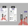 Cable Adaptador HDMI a USB-A y USB-C 2M Rojo