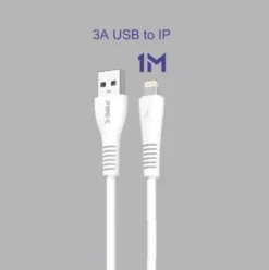 Cable USB-A a Lightning 1M 3A Blanco