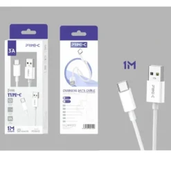 Cable USB-A a USB-C 1M 3A Blanco