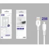 Cable USB-A a USB-C PVC 2M 3.4A Blanco