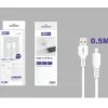 Cable USB-A a USB-C PVC 0.5M 3.4A Blanco