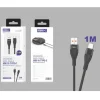 Cable USB-A a USB-C Trenzado Aluminio 1M 3.4A Negro
