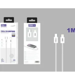 Cable USB-C a Lightning Braided 1M 35W Gris