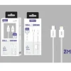 Cable USB-C a Lightning Trenzado 2M 35W Blanco