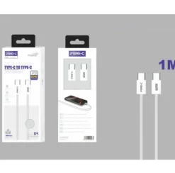 Cable USB-C a USB-C Braided 1M 60W Gris