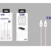 Cable USB-C a USB-C Braided 1M 60W Rosa