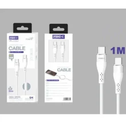 Cable USB-C a USB-C Trenzado Aluminio 1M 60W Blanco