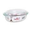 Cacerola Vidrio Oval C/Tapa 3L