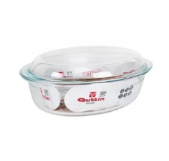Cacerola Vidrio Oval C/Tapa 3L