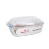 Cacerola Vidrio Rectangular C/Tapa 4.4L