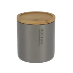 Caja Algodón Poliresina Bambú Gris