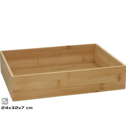 Caja Bambú Multiusos 24x32x7cm