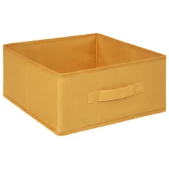 Caja de Almacenaje Terciopelo Amarillo 31x15cm