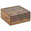 Caja de Té 6 Compartimentos Acacia