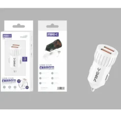 Cargador de Coche Doble USB-A 15W 3.4A Blanco