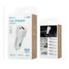 Cargador de Coche 2 Puertos PD 30W y QC 18W Blanco