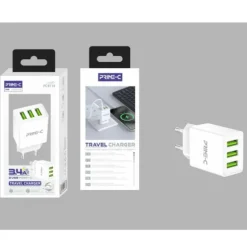 Cargador de Pared Triple USB 3.4A Blanco