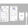 Cargador Rápido Doble USB Con Cable USB-A a USB-C 1M 3A Blanco