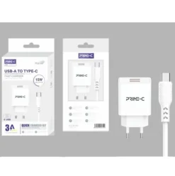 Cargador Rápido Doble USB Con Cable USB-A a USB-C 1M 3A Blanco