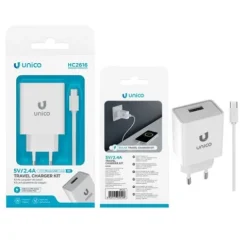 Cargador Viaje Con Cable USB-A a Micro 1M 2.4A Blanco